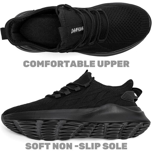 Brand New Women Black Ethylene Vinyl Acetate ZMBCYG Running Walking Sneakers - Picture 3 of 9